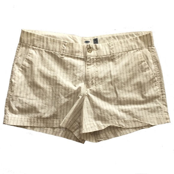 Old Navy Pants - Old Navy White and Gray Striped Shorts